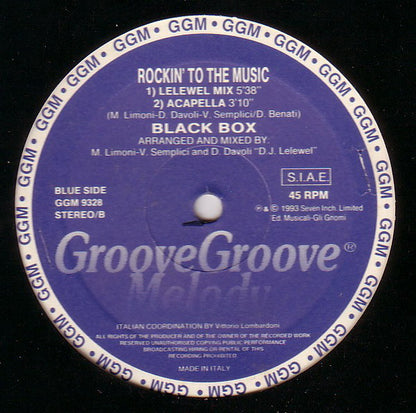 Black Box : Rockin' To The Music (12")