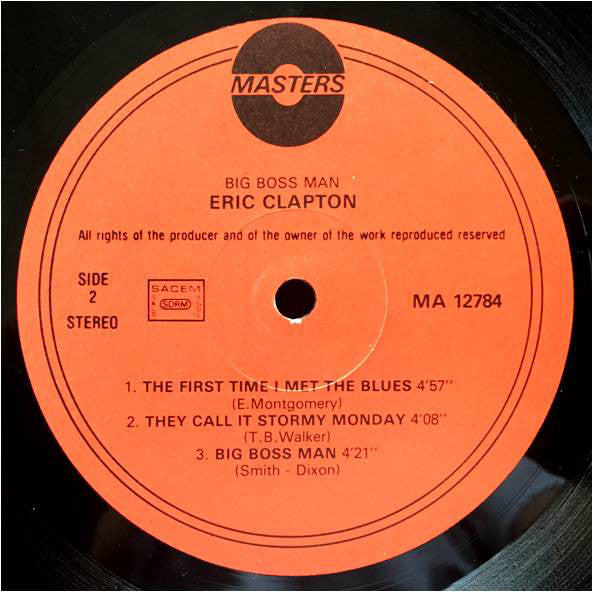 Eric Clapton Featuring Jack Bruce & Ginger Baker : Big Boss Man (LP, Comp)