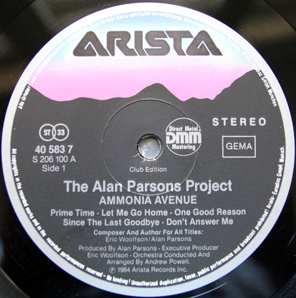 The Alan Parsons Project : Ammonia Avenue (LP, Album, Club)