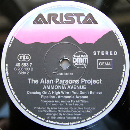 The Alan Parsons Project : Ammonia Avenue (LP, Album, Club)