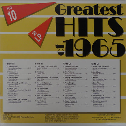 Various : Greatest Hits Of 1965 (2xLP, Comp, Gat)