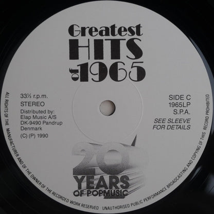 Various : Greatest Hits Of 1965 (2xLP, Comp, Gat)
