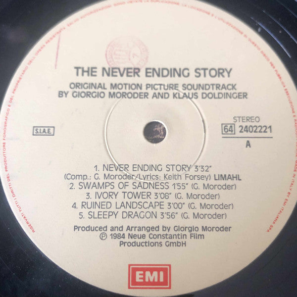 Giorgio Moroder / Klaus Doldinger : The NeverEnding Story = La Storia Infinita (Original Motion Picture Soundtrack) (LP, Album)