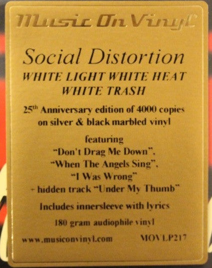 Social Distortion : White Light White Heat White Trash (LP, Album, Ltd, Num, RE, RP, Sil)