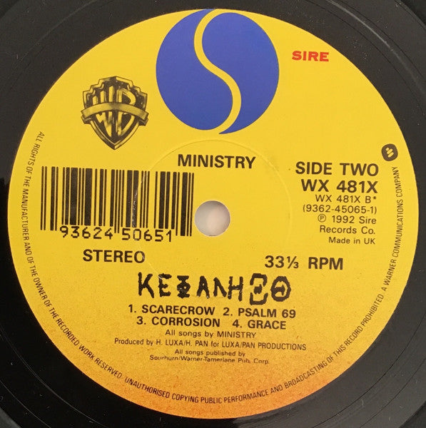 Ministry : ΚΕΦΑΛΗΞΘ (10", Album, Ltd, Num)