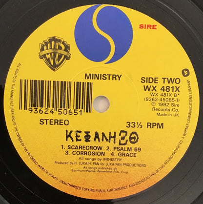 Ministry : ΚΕΦΑΛΗΞΘ (10", Album, Ltd, Num)