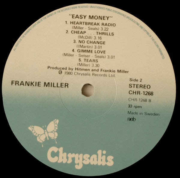 Frankie Miller : Easy Money (LP, Album)