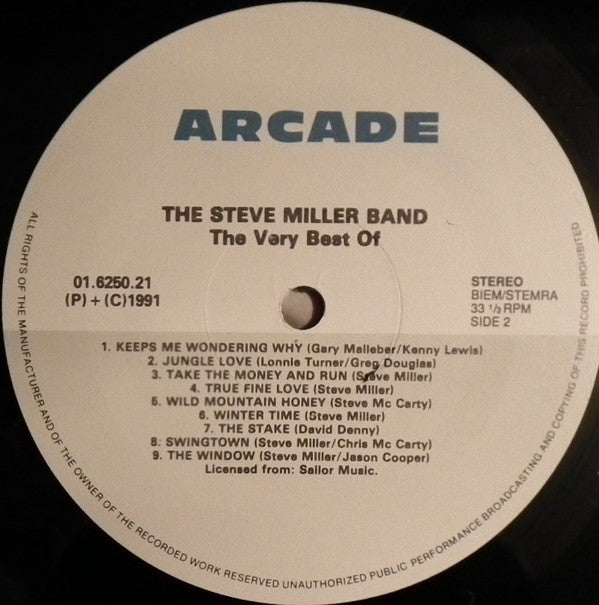 Steve Miller Band : The Very Best Of (LP, Comp)