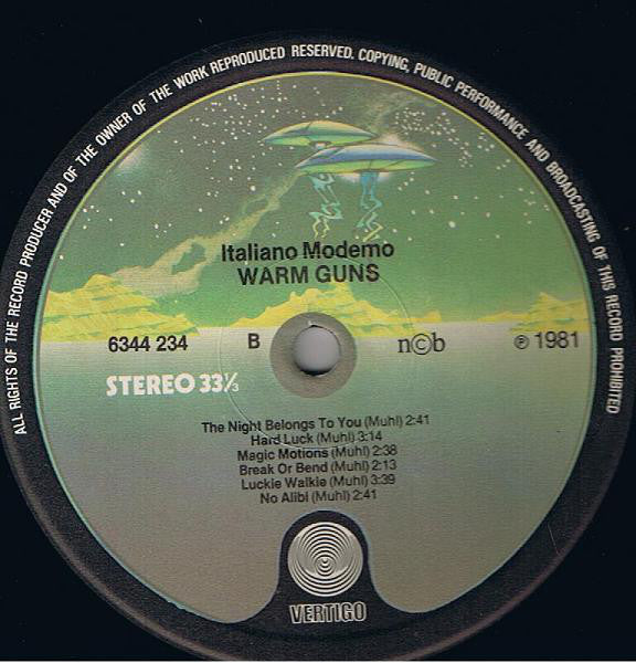 Warm Guns : Italiano Moderno (LP, Album)