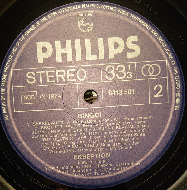 Ekseption (New Formula)* : Bingo (LP, Album)