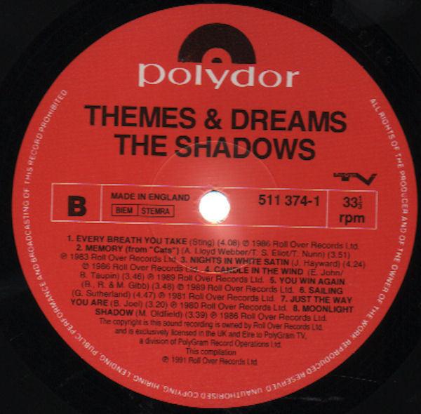 The Shadows : Themes & Dreams (LP, Comp)