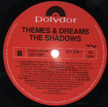 The Shadows : Themes & Dreams (LP, Comp)
