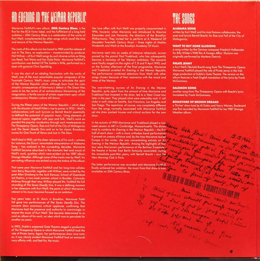 Marianne Faithfull : 20th Century Blues (2xLP, Album, RE)