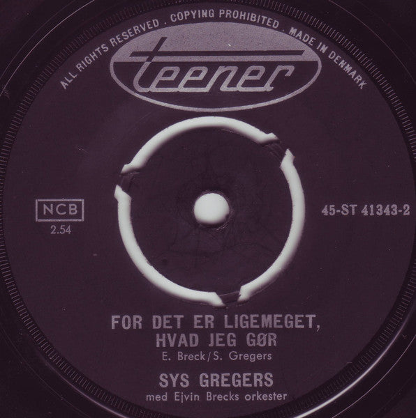 Sys Gregers : Dream (7", Single, Pus)