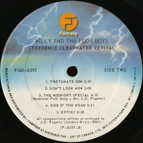 Creedence Clearwater Revival : Willy And The Poor Boys (LP, Album, RE)