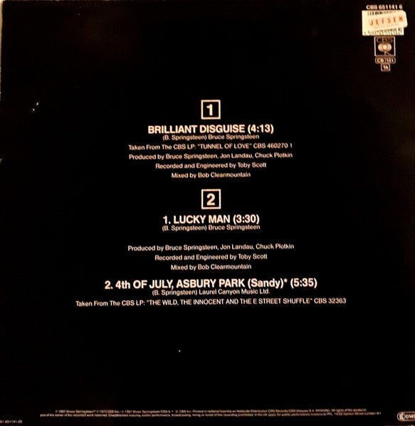 Bruce Springsteen : Brilliant Disguise (12", Maxi, Glo)