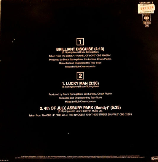 Bruce Springsteen : Brilliant Disguise (12", Maxi, Glo)
