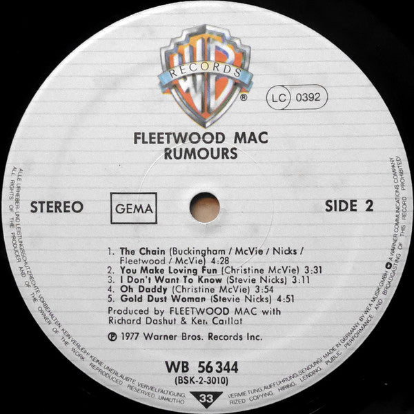 Fleetwood Mac : Rumours (LP, Album, RE)