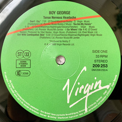 Boy George : Tense Nervous Headache (LP, Album)