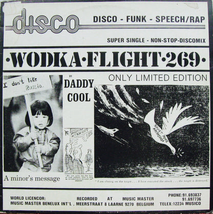 Daddy Cool (3) : Wodka Flight 269 (12", Maxi, Red)