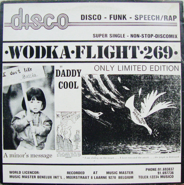 Daddy Cool (3) : Wodka Flight 269 (12", Maxi, Red)