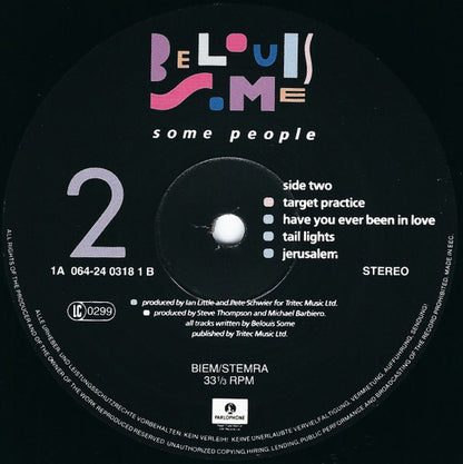 Belouis Some : Some People (LP, Album)