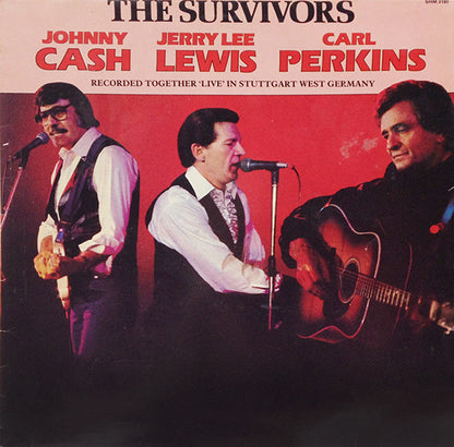 Johnny Cash, Carl Perkins, Jerry Lee Lewis : The Survivors (LP, Album, RE)