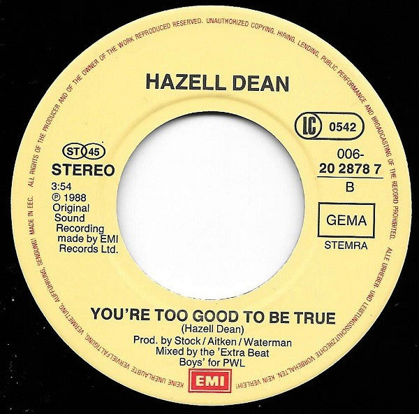 Hazell Dean : Turn It Into Love (7", Single)