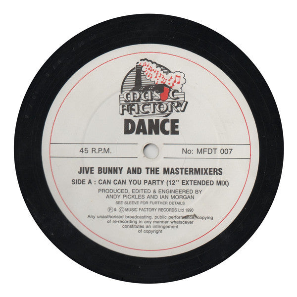 Jive Bunny And The Mastermixers : Can Can You Party (12")