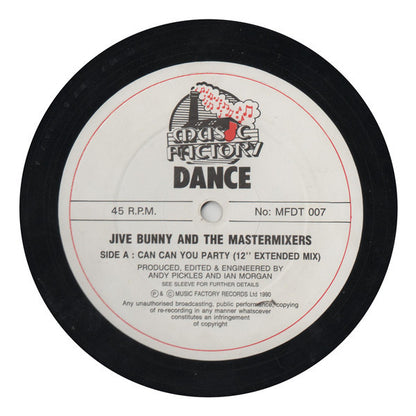 Jive Bunny And The Mastermixers : Can Can You Party (12")