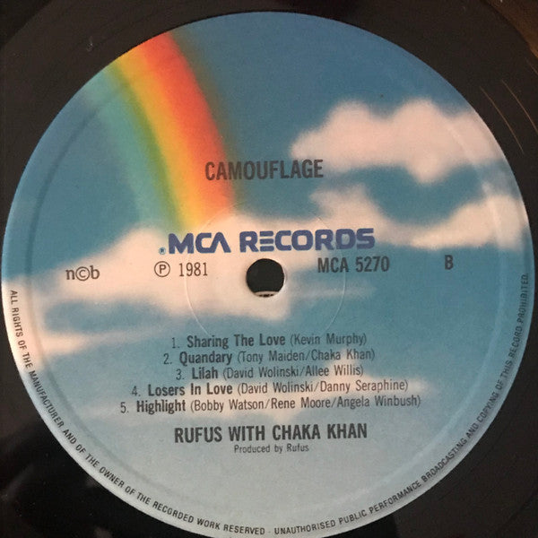 Rufus & Chaka Khan : Camouflage (LP, Album)