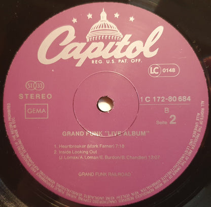 Grand Funk Railroad : Live Album (2xLP, Album, Gat)