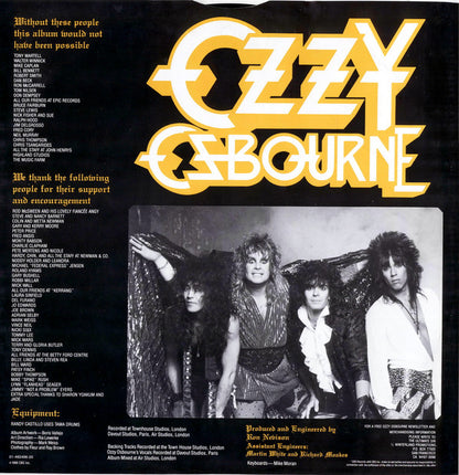 Ozzy Osbourne : The Ultimate Sin (LP, Album, RE)