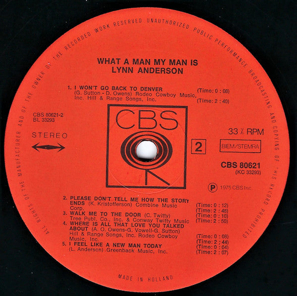 Lynn Anderson : What A Man My Man Is (LP, Album)