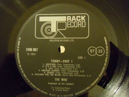 The Who : Tommy - Part 1 (LP, Album)