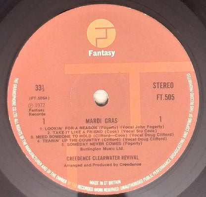 Creedence Clearwater Revival : Mardi Gras (LP, Album, RE)