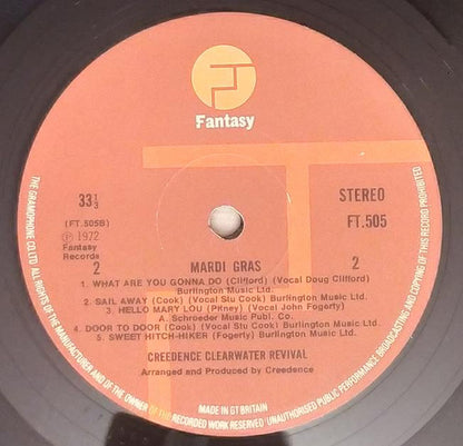 Creedence Clearwater Revival : Mardi Gras (LP, Album, RE)