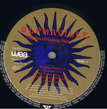 Alphaville : The Breathtaking Blue (LP, Album)