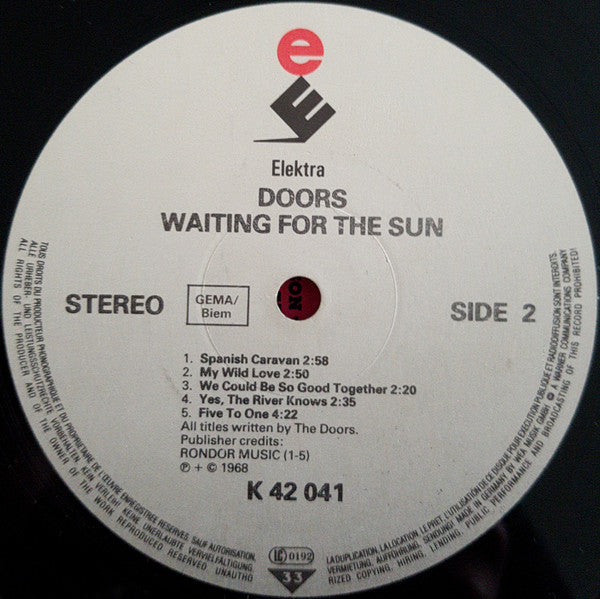 The Doors : Waiting For The Sun (LP, Album, RE)