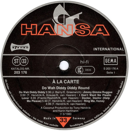 À La Carte : Do Wah Diddy Diddy Round (LP, Album, RE)