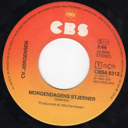 C. V. Jørgensen : Morgendagens Stjerner / Endnu En Weekend (7", Single, Promo)