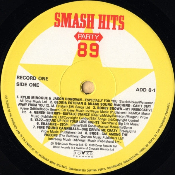 Various : Smash Hits Party 89 (2xLP, Comp)