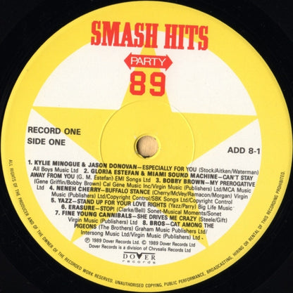 Various : Smash Hits Party 89 (2xLP, Comp)