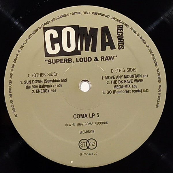 Various : COMA - The Album (2xLP, Comp)
