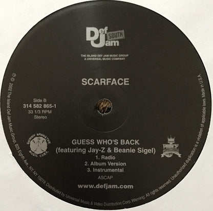 Scarface (3) : My Block (12")