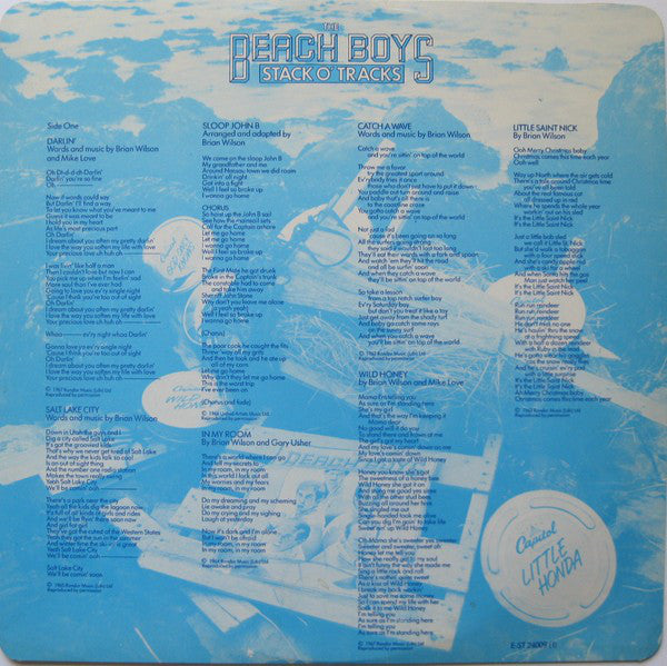 The Beach Boys : Stack O' Tracks (LP, Comp, RE)