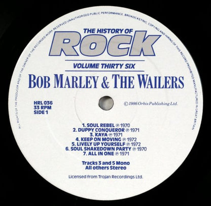 Bob Marley / Various : The History Of Rock (Volume Thirty Six) (2xLP, Album, Comp)