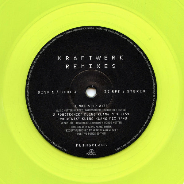 Kraftwerk : Remixes (3xLP, Comp, Ltd, Yel)