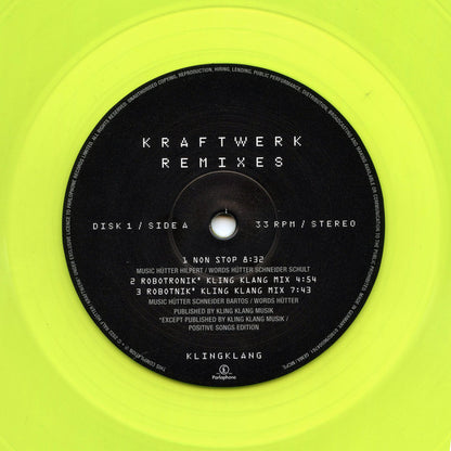 Kraftwerk : Remixes (3xLP, Comp, Ltd, Yel)