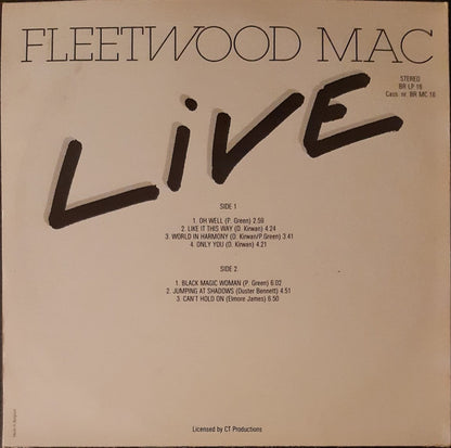 Fleetwood Mac : Live (LP, Album)